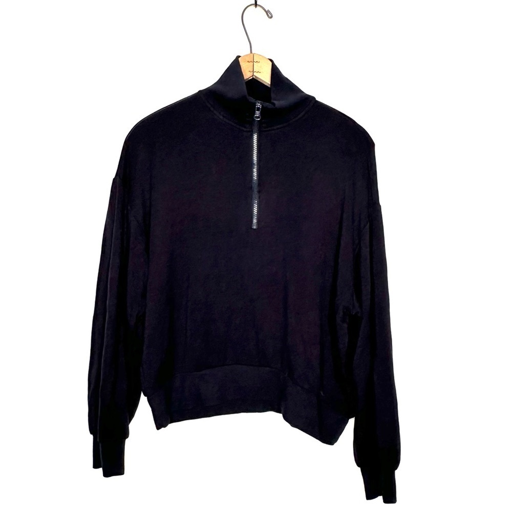Lou & Grey | Navy Blue Signaturesoft Plush Zip Top Size Small